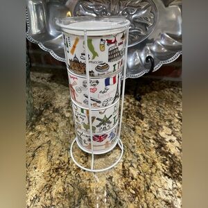 Grace Teaware stackable mug and mug tower - England, Ireland, Italy and France